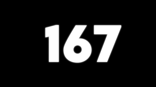 Large bold white number ninety nine isolated on a solid black background for digital countdown timer