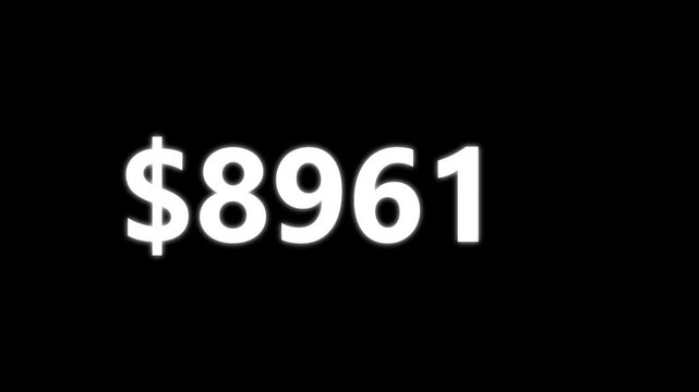 Financial data display showing five thousand three hundred seventeen dollars in bold white font