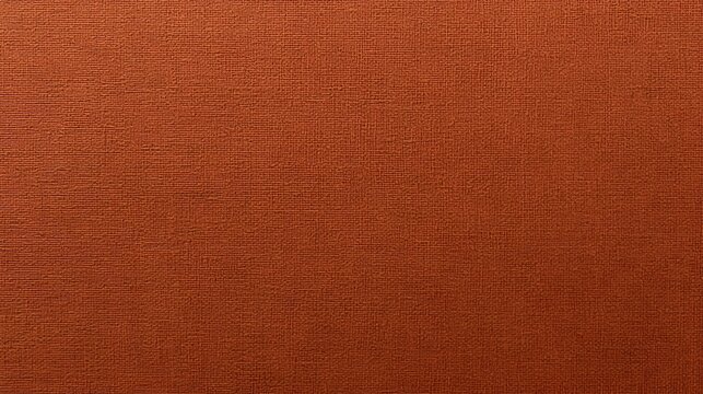 Terracotta orange woven fabric texture background with detailed fine grid weave pattern