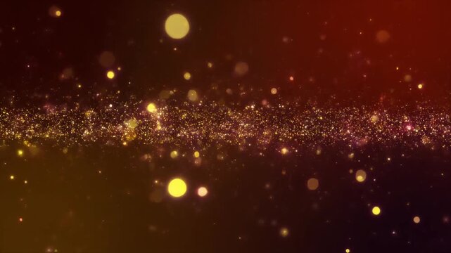 Glitter dust loop particles shimmering continuously with soft bokeh forming gently