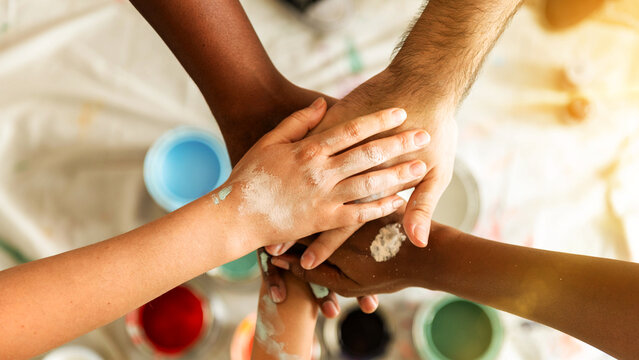 Diverse hands unite through art