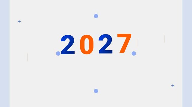 Minimalist Modern Twenty Twenty Seven Year Typographic Design Concept