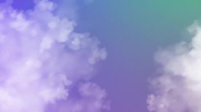 Abstract Colorful Smoke Clouds Moving Slowly in a Dreamy Vibrant Sky Background Loop.