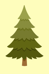 Obraz premium christmas tree vector illustration