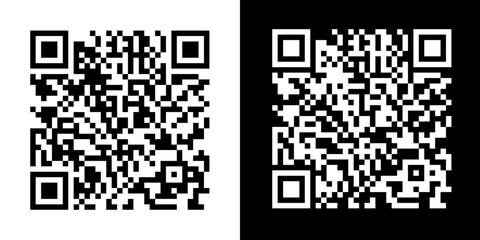 Fototapeta premium QR code with report message for team, in original and negative design