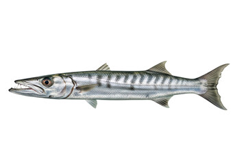 Naklejka premium Barracuda fish isolated on transparent background