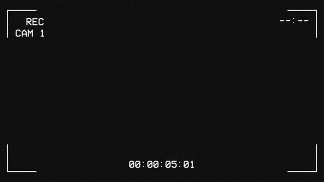 Surveillance camera interface recording screen with timecode overlay