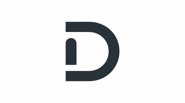 Modern stylized capital letter D monogram logo.