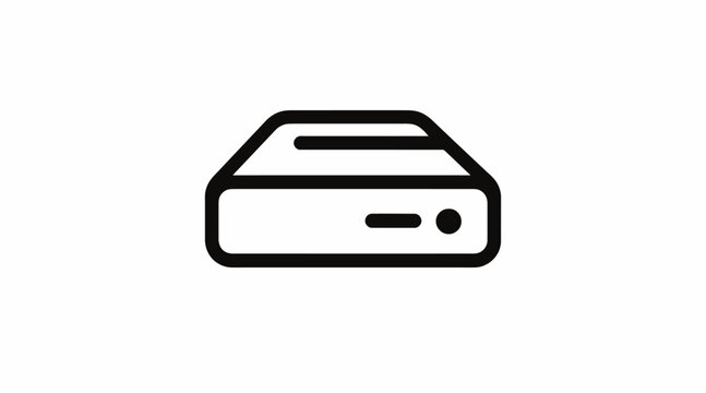 Black electronic media player device icon