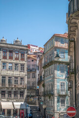 Obraz premium Traditional buildings with azulejo tiles in Porto Portugal