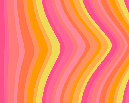 Pink, yellow, orange mixed abstract color wavy textured for Line color wallpaper background with high quality. 