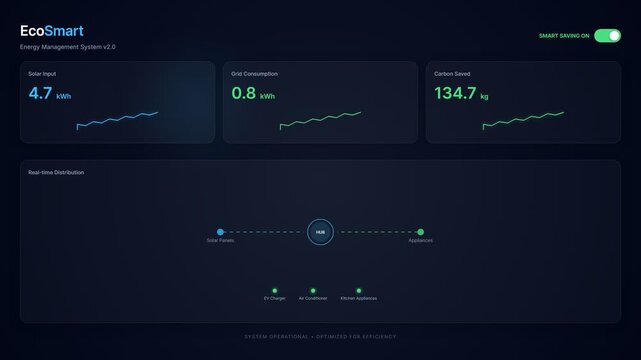 Digital Energy Dashboard UI Animation
