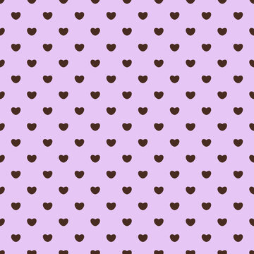 Pastel Lavender Purple Heart Seamless Pattern Dreamy Whimsical Wallpaper Fabric Textile Packaging Scrapbooking Ribbon Stationery Nursery Wall Decor Gift Wrap Bedding Canvas Printable