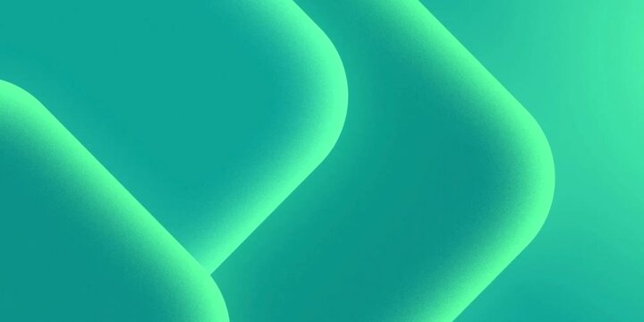 Abstract 3D Background with Smooth Curved Geometric Shapes in Gradient Teal and Green Tones
