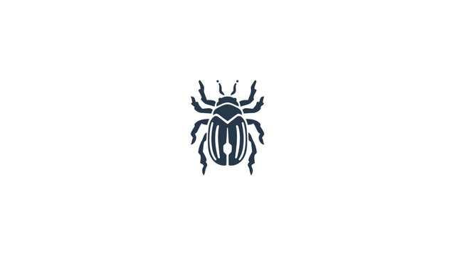 Beetle insect silhouette bug symbol.