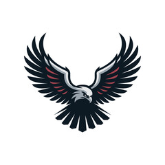 Fototapeta premium eagle with wings illustration design