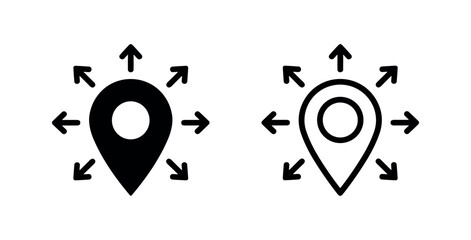 Naklejka na ściany i meble Navigation Location Distribution Icons