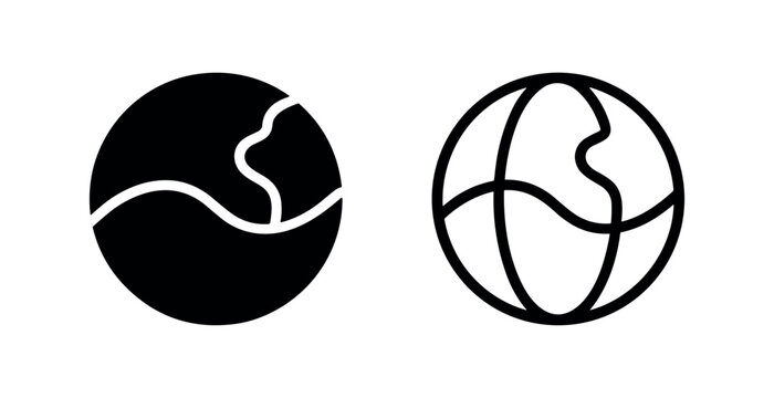 Earth Globe Planet Icons