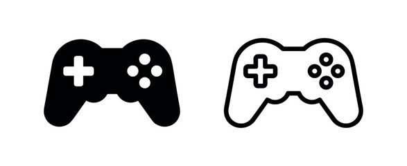 Game controller icon illustration. Video game joystick symbol. © liubomir118809