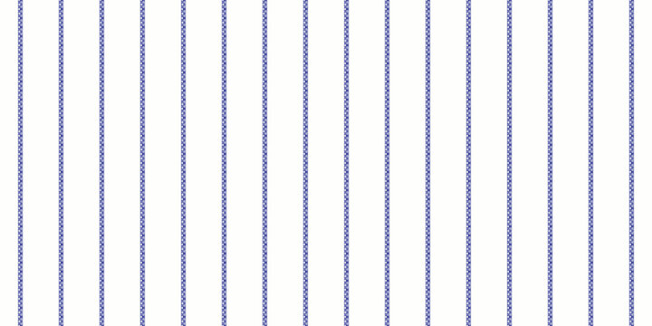 Seamless blue pinstripe vector pattern with ornamental vertical lace stripes for luxury textile wallpaper background