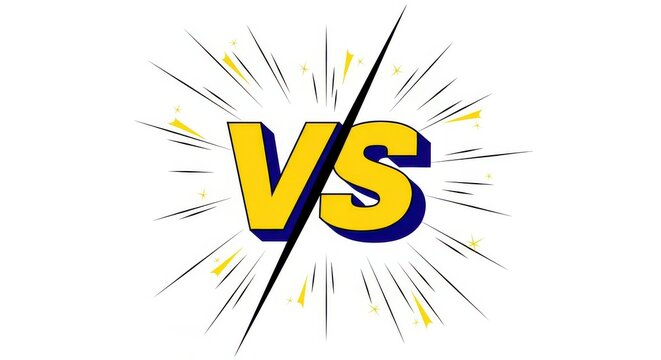 Versus VS Comic Book Style Vector Illustration for Competition, Battle, and Comparison Background