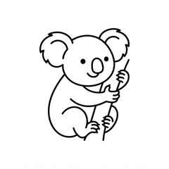 Fototapeta premium Koala Outline Vector Icon