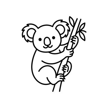 Koala Outline Vector Icon