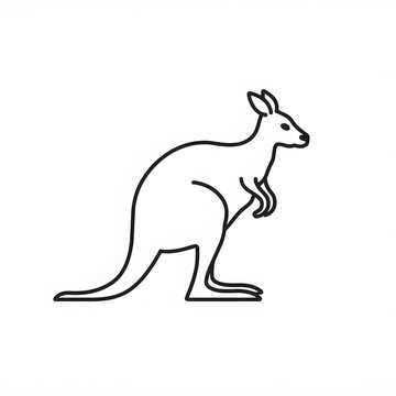 kangaroo icon vector illustration