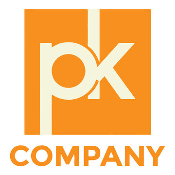 PK Company logo in orange and white color