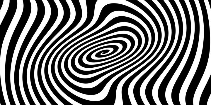Optical illusion pattern with elliptical spiral lines.