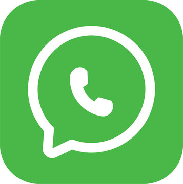 Green whatsapp social media mobile application icon logo