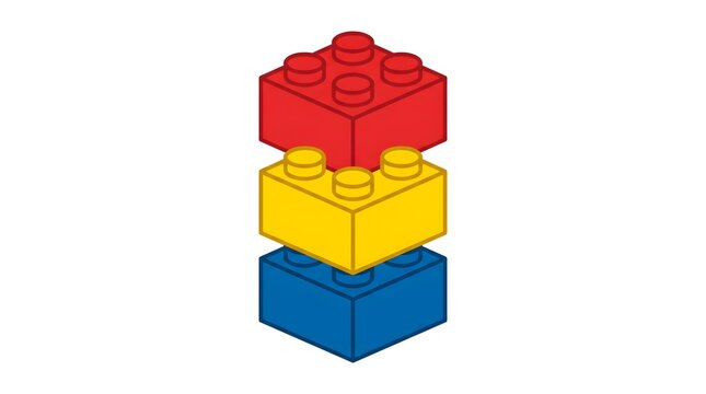 building bricks, toy bricks, stacking blocks, red, yellow, blue, creativity, toy, national lego day, flat vector, vector, illustration, no text, white background, scalable, isolated, play, kids, const