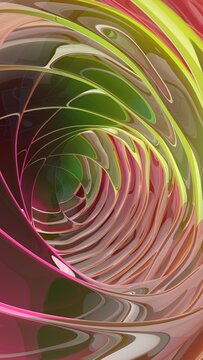Futuristic abstract vortex with glossy flowing structures.