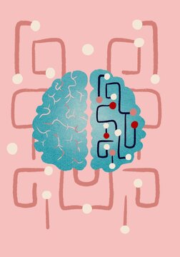 Brain AI concept