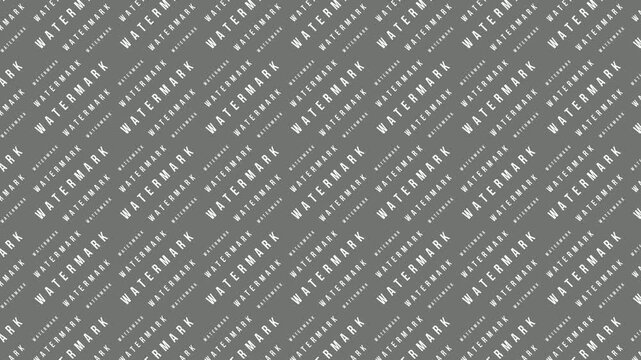 A classic repeating pattern of 'WATERMARK' in white text, diagonally oriented on a dark grey background. Versatile for representing content protection or as a subtle digital backdrop.