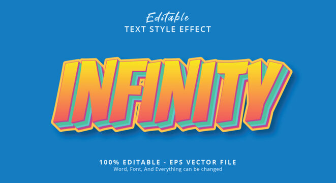 Infinity Text Effect,  editable text effect