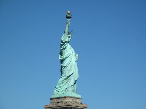 Statue of Liberty New York blue sky
