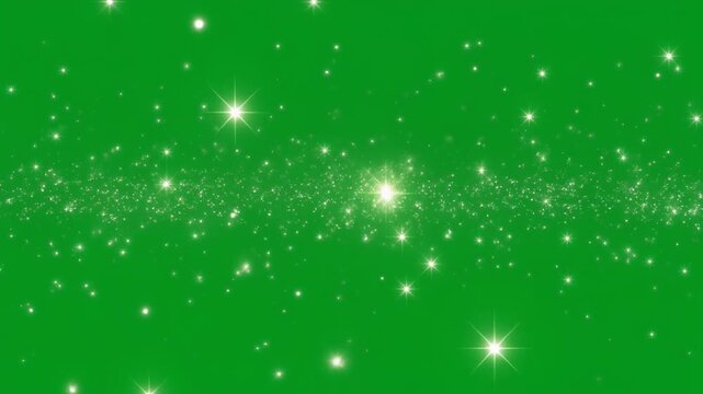 Brownian Motion Particles Green Screen Animation