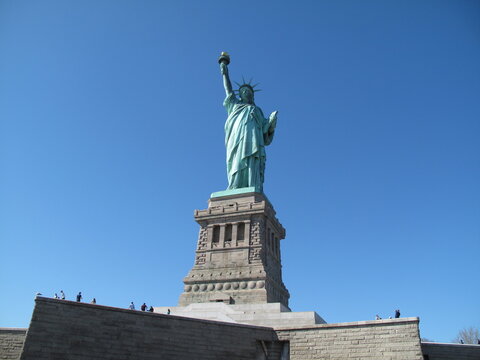 Statue of Liberty New York blue sky