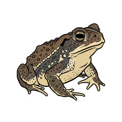 Naklejka premium Hand drawn common toad vector illustration isolated on white background