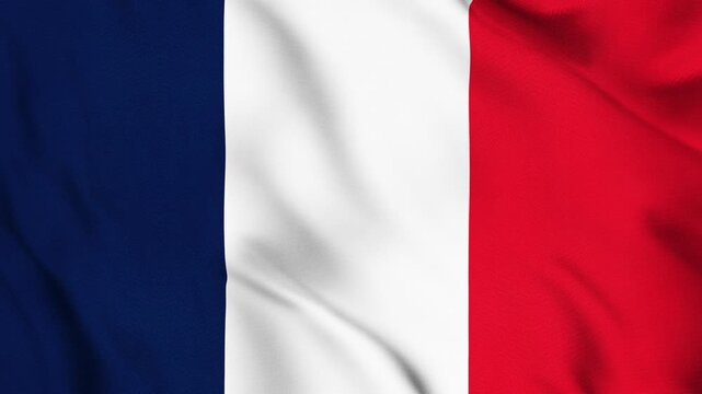 Guadeloupe National Flag Waving in Wind with Realistic Fabric Texture, Seamless Loop Animation 4K