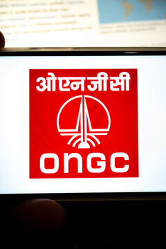 Ongc logo appearing on a modern display