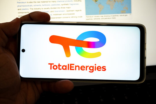 Totalenergies company logo displayed on device