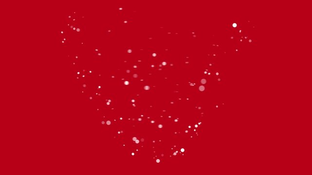 White dots swirl in a blinking tornado vortex on a vivid red background, creating a lively particle motion effect for festive intros, transitions, overlays, title screens, and promos.