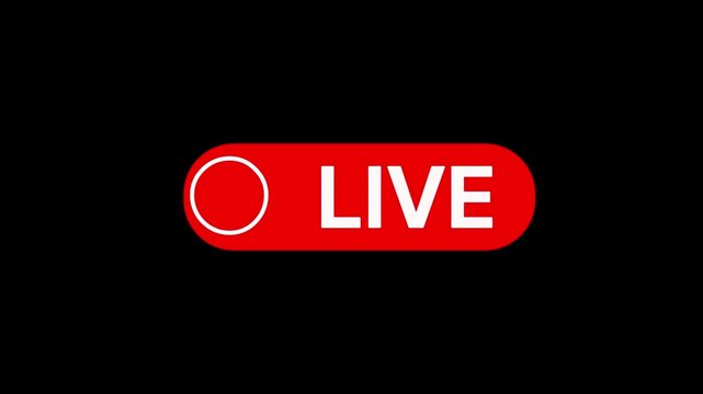 Animation of live button with black background