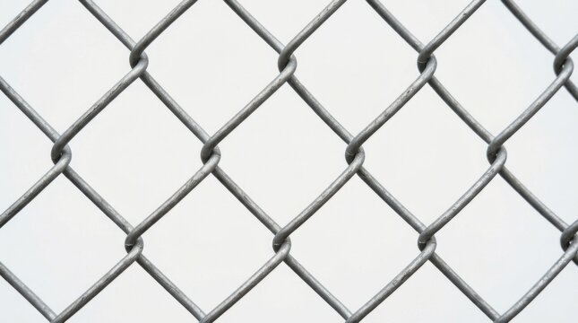 Closeup of a metal chainlink fence texture