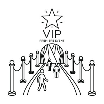 Vip premiere event red carpet entrance concept with premiere entrance stanchion celebrity