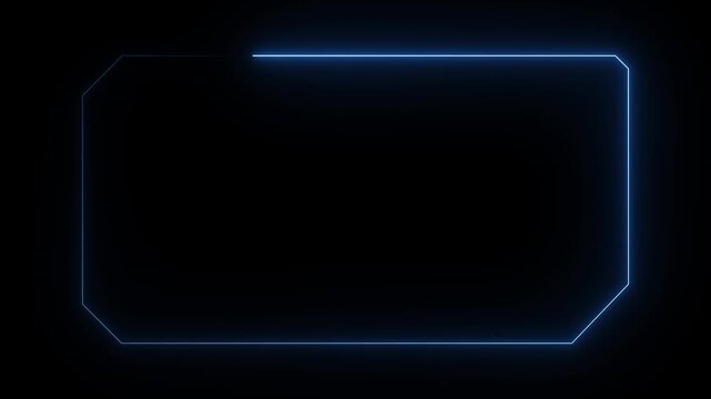 HUD, UI, GUI futuristic user interface screen animation. High tech screen for video game. Sci-fi concept design. title. Neon hologram screen overlay Futuristic blue HUD frame.ci Frame.4k video .
