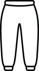 Minimalist sweatpants line icon vector, casual jogger trousers outline illustration, athletic sports apparel and loungewear clothing symbol © Nexus Graphics