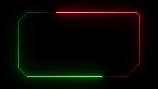 HUD, UI, GUI futuristic user interface screen animation. High tech screen for video game. Sci-fi concept design. title. Neon hologram screen overlay Futuristic red HUD frame.ci Frame.4k video .
